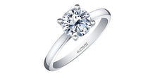 Charger l&#39;image dans la galerie, Ring - Natural Round Cut  Maple Leaf Diamonds - 18kt White Gold  | ML806W55
