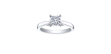 Load image into Gallery viewer, Ring - Natural Princess Cut  Maple Leaf Diamonds - 18Kt White Gold | ML330W70
