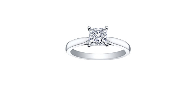 Ring - Natural Princess Cut  Maple Leaf Diamonds - 18Kt White Gold | ML330W70