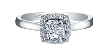 Charger l&#39;image dans la galerie, Ring - Natural Cushion Cut Maple Leaf Diamonds - 18Kt White Gold | ML373W80
