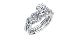 Ring - Natural Round Cut  Maple Leaf Diamonds - 18kt White Gold  | ML382W60