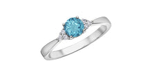 Load image into Gallery viewer, Ring - Natural Diamond &amp; Blue Topaz - 10kt white gold | DD8108WBT
