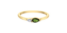 Charger l&#39;image dans la galerie, Ring - Diamonds &amp; Green Tourmaline - 10kt  gold  | DD8111YGRTR
