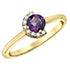 Ring - Diamonds & Amethyst - 10kt  gold  | DD8114YAM