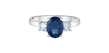Charger l'image dans la galerie, Ring 10KT White Gold - Lab Grown Sapphire and Diamonds | R4529WG/190-10LGDSAP
