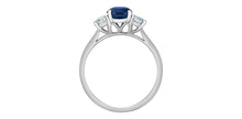 Charger l'image dans la galerie, Ring 10KT White Gold - Lab Grown Sapphire and Diamonds | R4529WG/190-10LGDSAP

