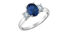 Charger l'image dans la galerie, Ring 10KT White Gold - Lab Grown Sapphire and Diamonds | R4529WG/190-10LGDSAP
