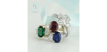 Charger l'image dans la galerie, Ring 10KT White Gold - Lab Grown Sapphire and Diamonds | R4529WG/190-10LGDSAP
