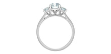Load image into Gallery viewer, Trenitry Ring 14KT white gold | LGD | 1.52ct Oval cut center
