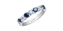Load image into Gallery viewer, Ring - 14kt White Gold - Sapphires &amp; Canadian Diamonds | ML879WSA
