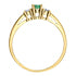 Ring - Diamonds & Emerald - 10kt  gold  | DX183EM
