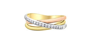 Ring - 10kt yellow - diamonds | DD8139TR15