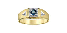 Charger l&#39;image dans la galerie, Man Ring - 10kt yellow gold -Diamond &amp; Sapphire | DD7770YG
