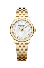 Load image into Gallery viewer, Toccata Ladies Classic Gold Diamond Steel Quartz Watch, 24 mm, mother-of-pearl dial | 5024-P-97081
