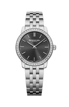 Load image into Gallery viewer, Toccata Ladies Classic Diamond Stainless Steel Black Dial Quartz Watch, 24 mm | 5024-STS-60001
