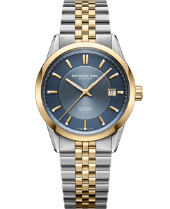 Raymond Weil Freelancer Automatic Blue Dial Stainless Steel Two-tone Bracelet Watch, 38 mm | 2771-STP-50051