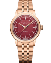 Charger l&#39;image dans la galerie, Raymond Weil Millesime Automatic Central Seconds Burgundy Dial Watch - 35 mm | 2125-PC45001
