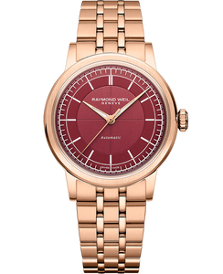 Raymond Weil Millesime Automatic Central Seconds Burgundy Dial Watch - 35 mm | 2125-PC45001