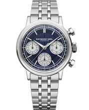 Charger l&#39;image dans la galerie, Raymond Weil Millesime Automatic Chronograph Midnight Blue Dial Watch, 39.5 mm | 7765-ST-50651
