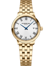 Load image into Gallery viewer, Raymond Weil Toccata Ladies Gold PVD White Dial Quartz Watch, 29 mm | 5985-P-00359
