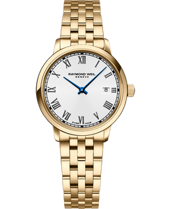 Raymond Weil Toccata Ladies Gold PVD White Dial Quartz Watch, 29 mm | 5985-P-00359