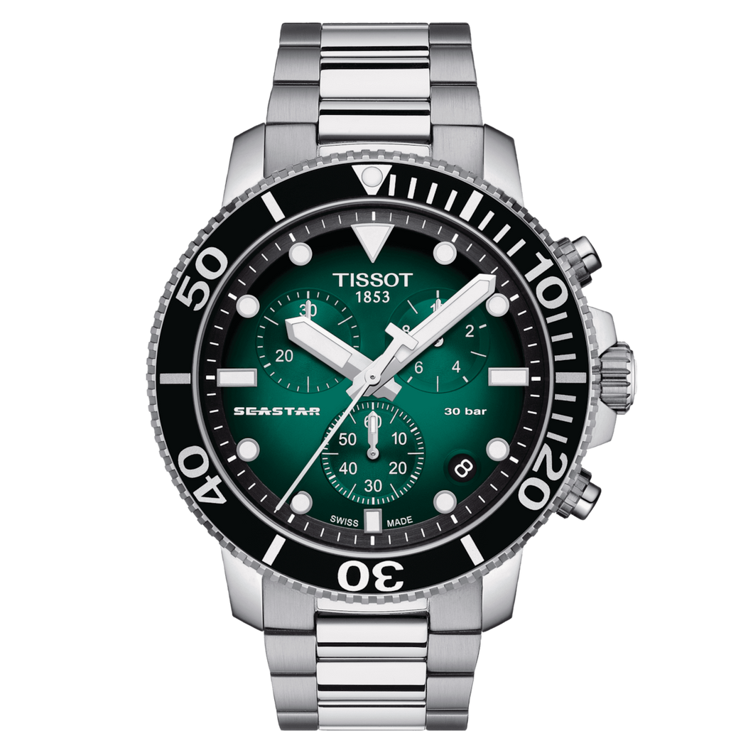 Tissot Seastar 1000 Quartz Chronograph Green- Black | T1204171109101