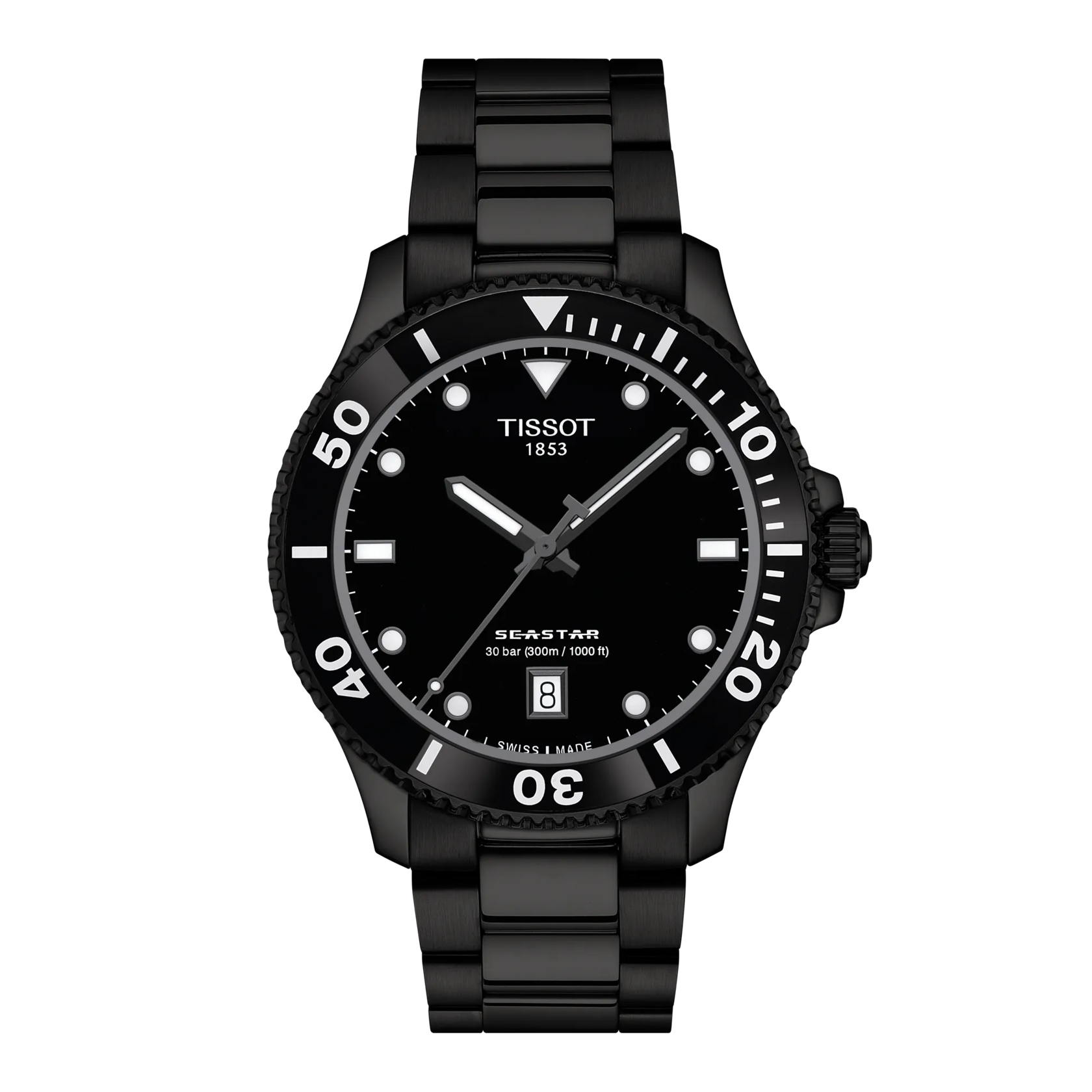 Tissot Seastar 1000 Black - 40mm | T1204103305100 – Assaleh