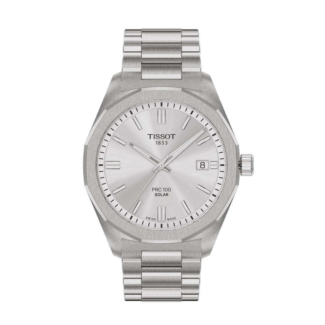 Tissot PRC 100 Solar 39mm - Silver | T1514221103100