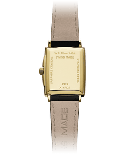 Raymond Weil Toccata Ladies Gold Quartz Leather Watch, 22.6 x 28.1 mm | 5925-PC-00300