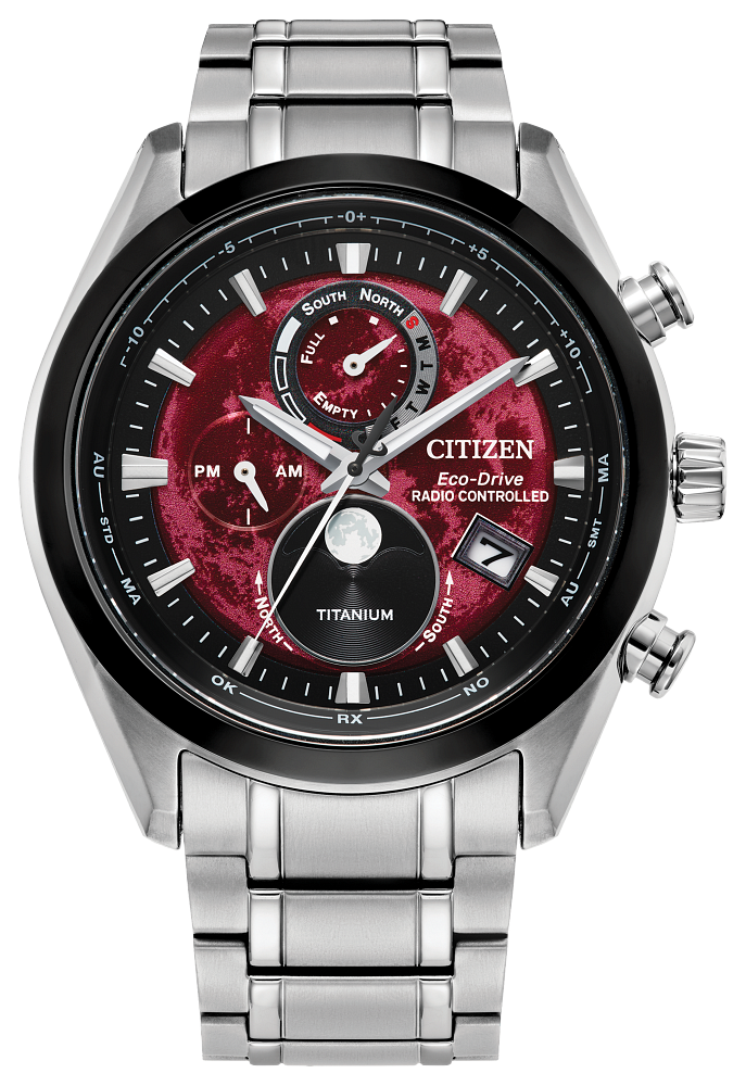 Citizen Tsuki-yomi ATOMIC TIMEKEEPING / SUPER TITANIUM - Red Citizen Tsuki-yomi ATOMIC TIMEKEEPING / SUPER TITANIUM - Red