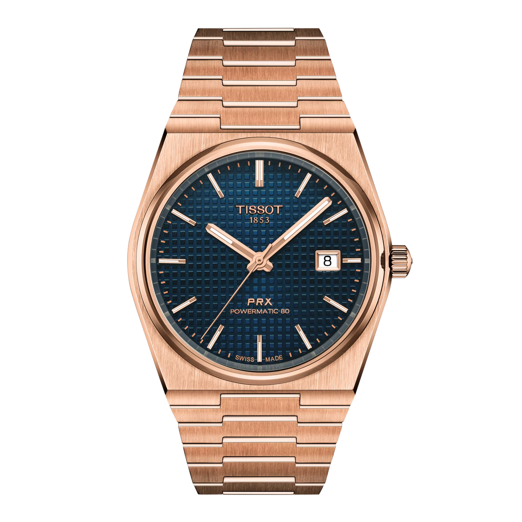 Tissot PRX Powermatic 80 Rose Gold PVD - Blue - 40mm | T1374073304100