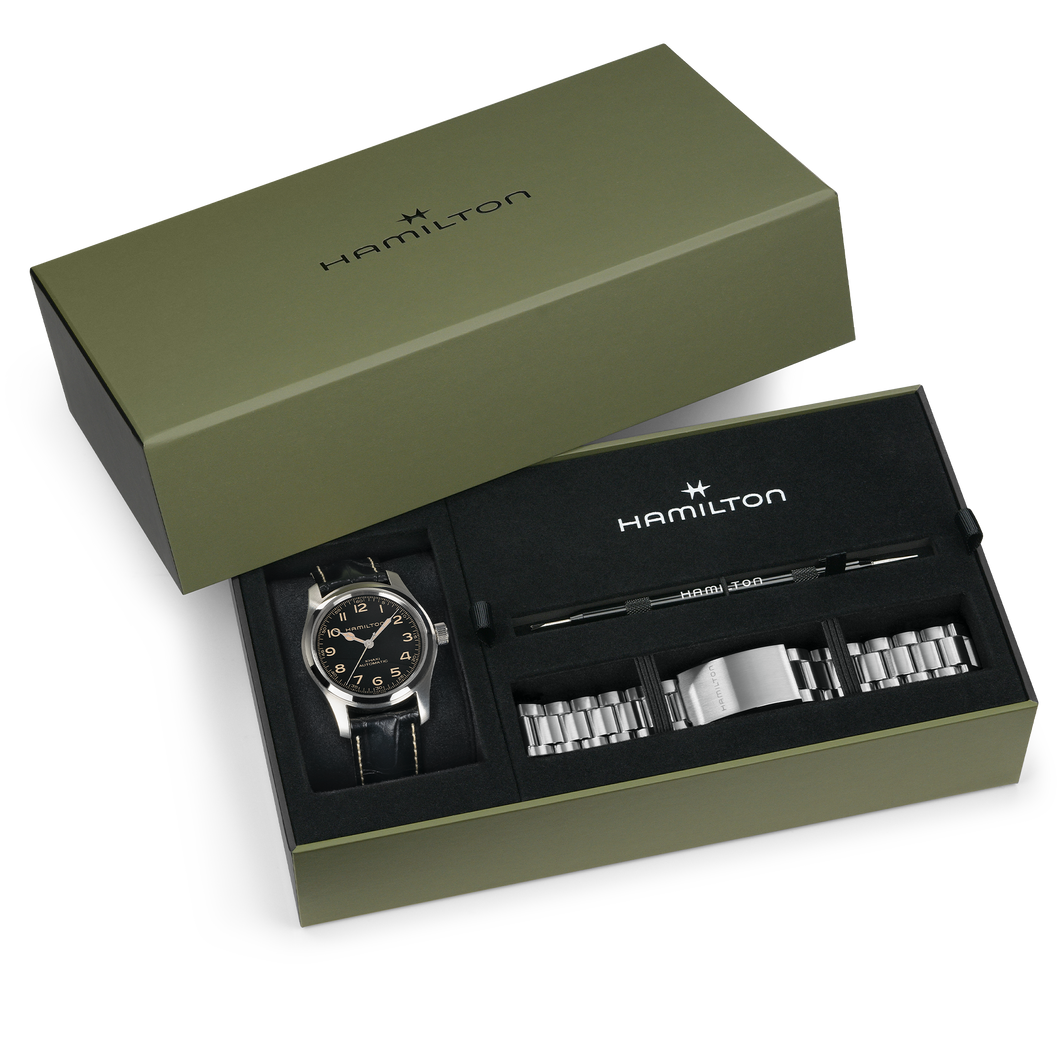 Hamilton KHAKI FIELD MURPH AUTO - Bracelet Bundle - Black - 42mm | H70605732