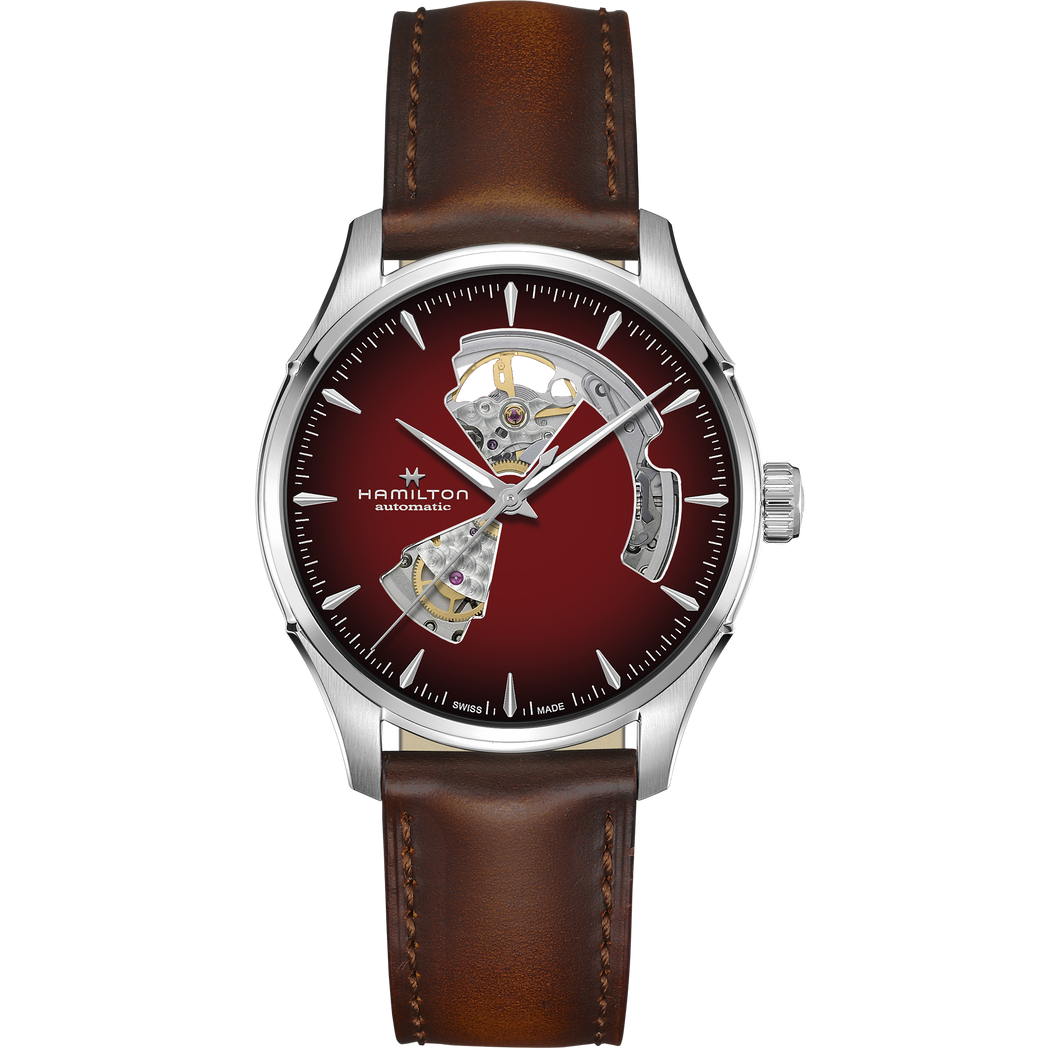 Hamilton JAZZMASTER OPEN HEART AUTO - 40mm - Burgundy | H32675570