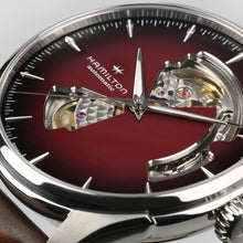 Charger l&#39;image dans la galerie, Hamilton JAZZMASTER OPEN HEART AUTO - 40mm - Burgundy | H32675570
