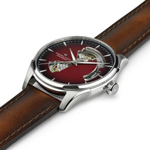 Charger l&#39;image dans la galerie, Hamilton JAZZMASTER OPEN HEART AUTO - 40mm - Burgundy | H32675570
