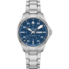 Charger l&#39;image dans la galerie, Hamilton KHAKI AVIATION PILOT DAY DATE AUTO - 42mm - Blue | H64635140
