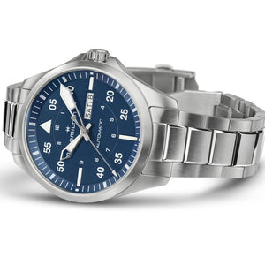 Hamilton KHAKI AVIATION PILOT DAY DATE AUTO - 42mm - Blue | H64635140