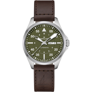 Hamilton KHAKI AVIATION PILOT DAY DATE AUTO - 42mm -Green | H64635560