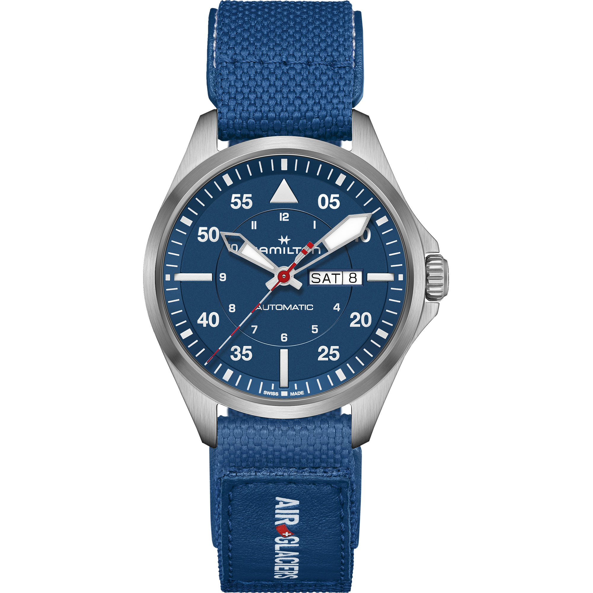 Hamilton KHAKI AVIATION PILOT DAY DATE AUTO AIR-GLACIERS EDITION