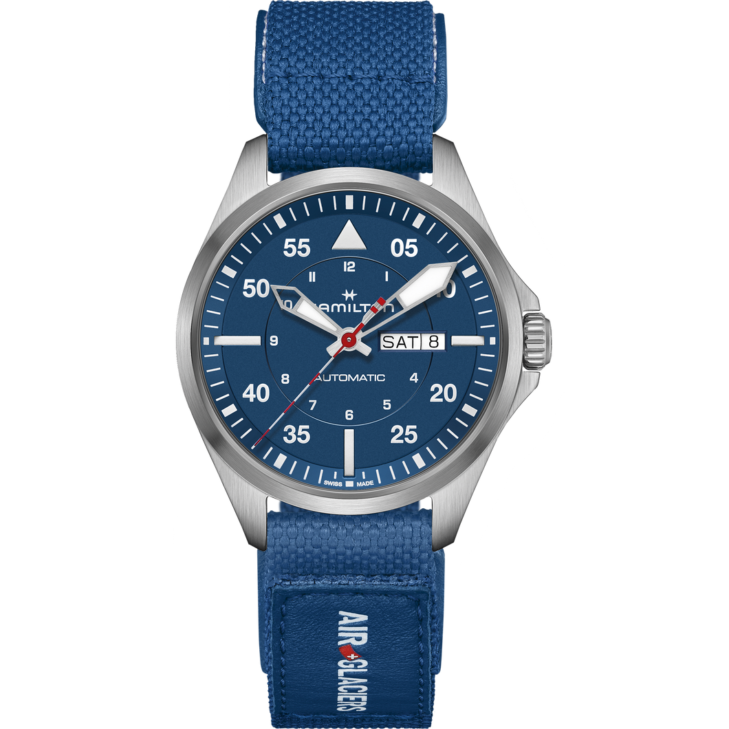 Hamilton KHAKI AVIATION PILOT DAY DATE AUTO - AIR-GLACIERS EDITION Automatic -  42mm - Blue | H64655941