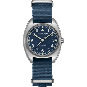 Hamilton KHAKI AVIATION PILOT PIONEER MECHANICAL Blue 36x33mm H7 Assaleh Joailleries Jewellers