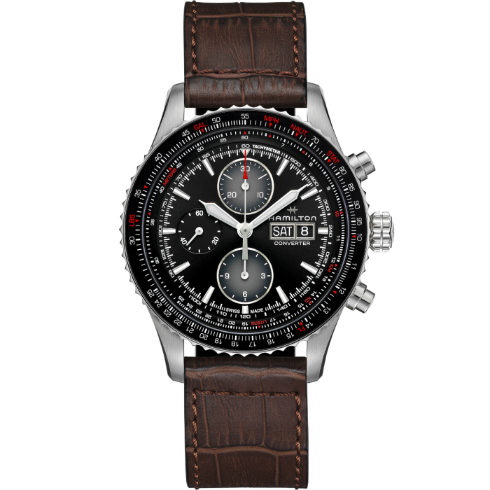 Hamilton KHAKI AVIATION CONVERTER AUTO CHRONO - 44mm - Black | H76726530