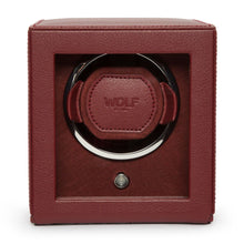 Charger l&#39;image dans la galerie, WOLF - Cub Single Watch Winder with Cover - Bordeaux | 461126
