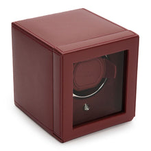 Charger l&#39;image dans la galerie, WOLF - Cub Single Watch Winder with Cover - Bordeaux | 461126
