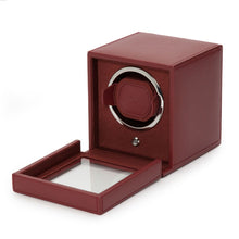 Charger l&#39;image dans la galerie, WOLF - Cub Single Watch Winder with Cover - Bordeaux | 461126
