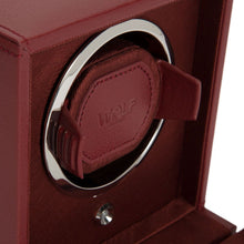 Charger l&#39;image dans la galerie, WOLF - Cub Single Watch Winder with Cover - Bordeaux | 461126
