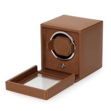 Charger l&#39;image dans la galerie, WOLF - Cub Single Watch Winder with Cover - cognac | 461127
