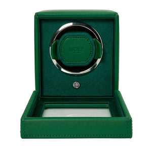 WOLF - Cub Single Watch Winder with Cover - Green | 461143