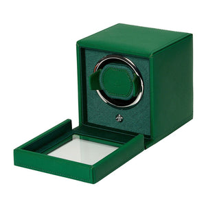WOLF - Cub Single Watch Winder with Cover - Green | 461143