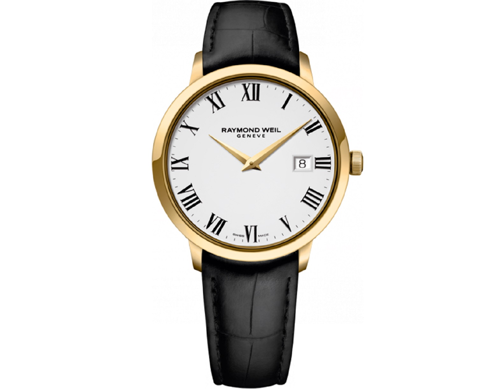 Raymond Weil Toccata White Dial Black Leather | 5488-PC-00300